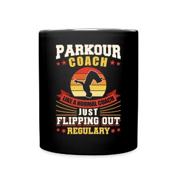 Parkour Freerunning Traceur - Tasse einfarbig - Schwarz - Vorne