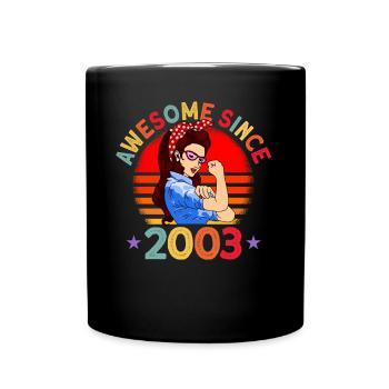 Awesome since 2003 Frauen 19. geburtstag Geschenk - Tasse einfarbig - Schwarz - Vorne