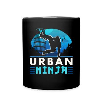 Parkour Freerunning Traceur - Tasse einfarbig - Schwarz - Vorne