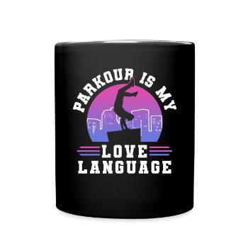 Parkour Freerunning Traceur - Tasse einfarbig - Schwarz - Vorne