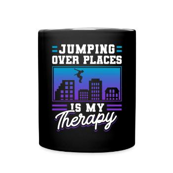 Parkour Freerunning Traceur - Tasse einfarbig - Schwarz - Vorne