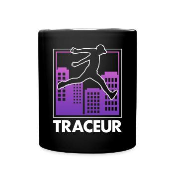 Parkour Freerunning Traceur - Tasse einfarbig - Schwarz - Vorne