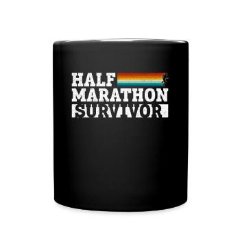 Survivant du semi-marathon - Coureur de semi-marathon - Mug uni - noir - Devant