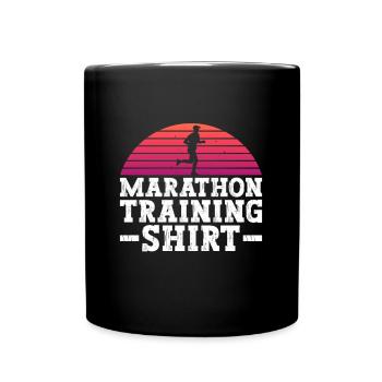 Marathonläufer Marathonläufer Athleten Training - Tasse einfarbig - Schwarz - Vorne