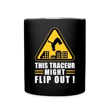 Parkour Freerunning Traceur - Tasse einfarbig - Schwarz - Vorne