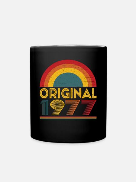 Vintage Original 1977 Geschenk Zum 45. Geburtstag - Tasse einfarbig - Schwarz