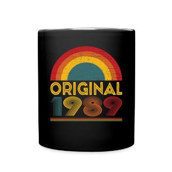 Vintage Original 1989 Geschenk Zum 33. Geburtstag - Tasse einfarbig - Schwarz - Vorne