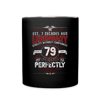 Vintage Legendary - Aged perfectly 79. Geburtstag - Tasse einfarbig - Schwarz - Vorne