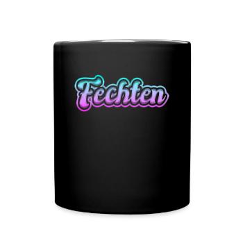 Fechten - Tasse einfarbig - Schwarz - Vorne