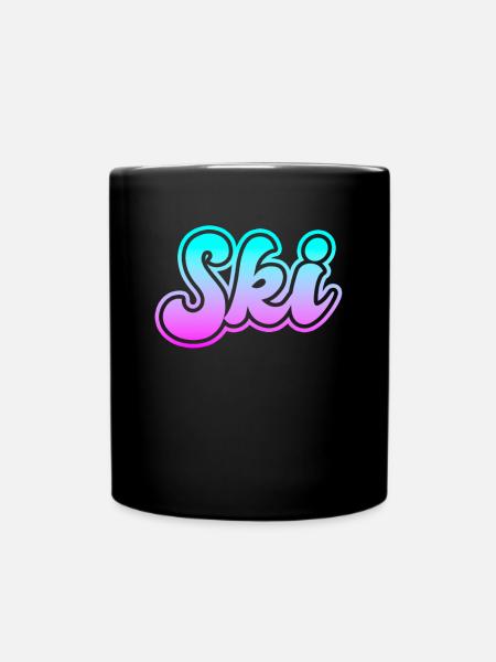 ski - Tasse einfarbig - Schwarz