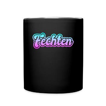 Fechten - Tasse einfarbig - Schwarz - Vorne