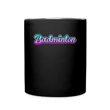 badminton - Tasse einfarbig - Schwarz - Vorne