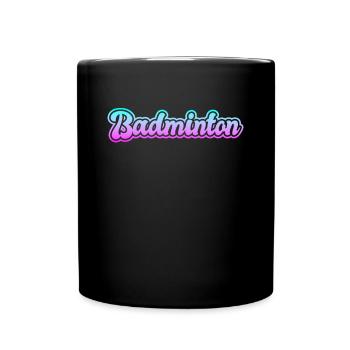 badminton - Tasse einfarbig - Schwarz - Vorne