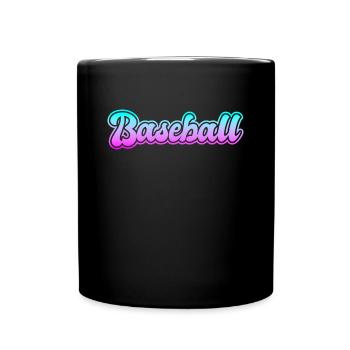 Baseball - Tasse einfarbig - Schwarz - Vorne