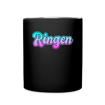 Ringen - Tasse einfarbig - Schwarz - Vorne