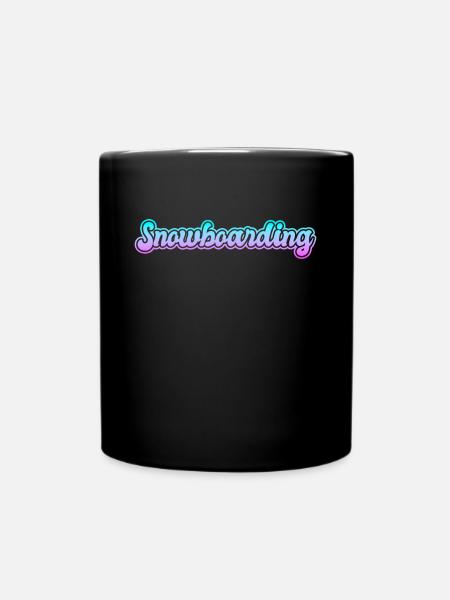 Snowboarding - Tasse einfarbig - Schwarz