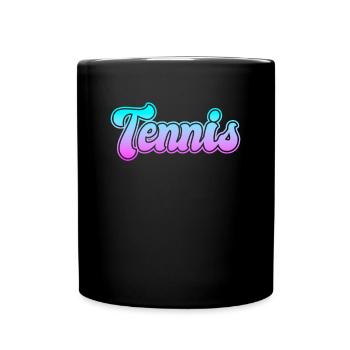Tennis - Tasse einfarbig - Schwarz - Vorne