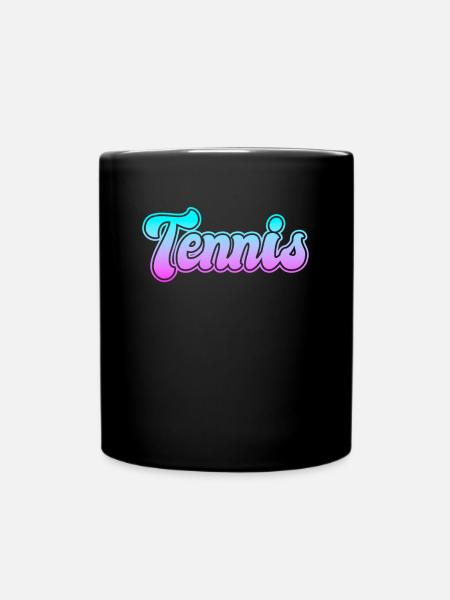Tennis - Tasse einfarbig - Schwarz
