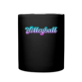 Volleyball - Tasse einfarbig - Schwarz - Vorne