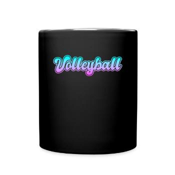 Volleyball - Tasse einfarbig - Schwarz - Vorne