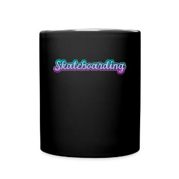 Skateboarding - Tasse einfarbig - Schwarz - Vorne