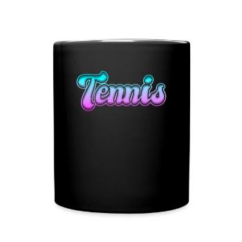 Tennis - Tasse einfarbig - Schwarz - Vorne
