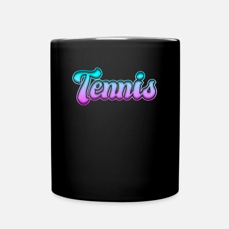Tennis - Tasse einfarbig - Schwarz