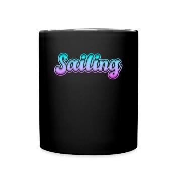 sailing sailing lettering - Full Colour Mug - black - Front