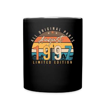 1997 August Geschenkidee - Tasse einfarbig - Schwarz - Vorne