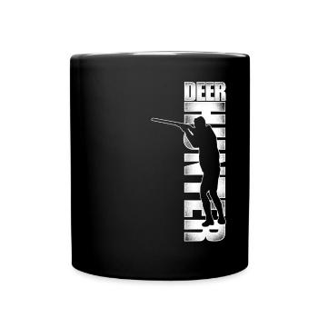 Buck Deer Hunting Hunter Vintage - Full Colour Mug - black - Front