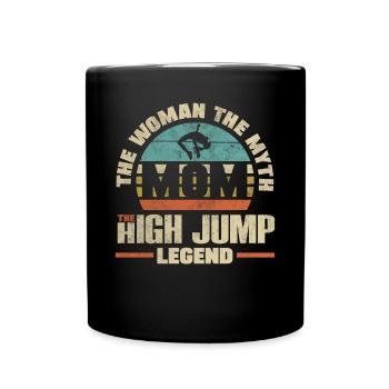High Jump Jumping Jumper Track and Field Mother - Tasse einfarbig - Schwarz - Vorne