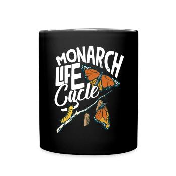 Entomologie Asclépiade Monarque Papillon Cycle de vie - Mug uni - noir - Devant