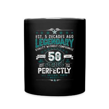 Vintage Legendary - Aged perfectly 58th birthday - Full Colour Mug - black - Front