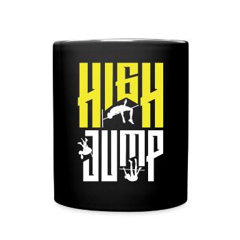 High Jump Jumping Jumper Track and Field - Tasse einfarbig - Schwarz - Vorne