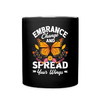 Entomologie Insectes Asclépiade Monarque Papillon - Mug uni - noir - Devant