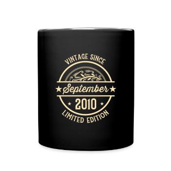 Birthday Vintage since September 2010 - Full Colour Mug - black - Front