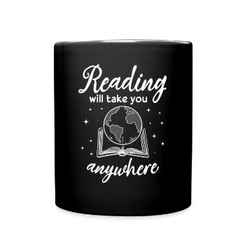 La lecture vous emmènera partout Livre d’aventure - Mug uni - noir - Devant