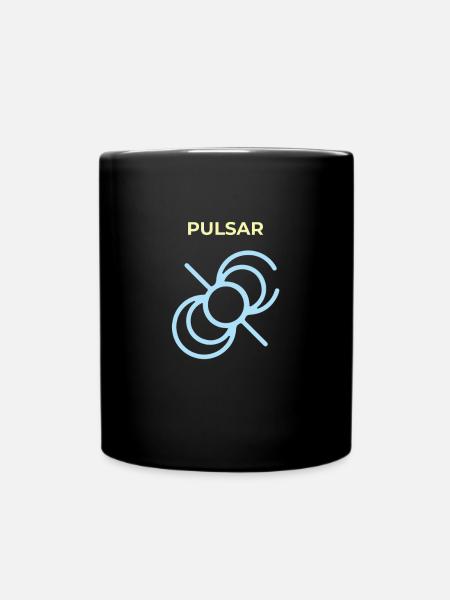 Pulsierende Radioquelle - Tasse einfarbig - Schwarz