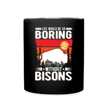 Buffalo Gift Bison Water Buffalo Buffalo - Full Colour Mug - black - Front