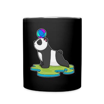 Panda Yoga Fitness Gymnastik - Tasse einfarbig - Schwarz - Vorne