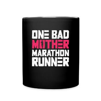 A Bad Mother Marathon Runner - Femmes - Mug uni - noir - Devant
