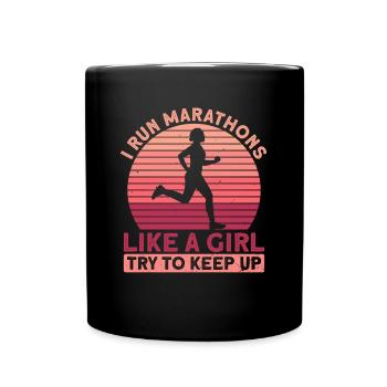 Women Marathon Marathon Runner Jogging - Mug uni - noir - Devant