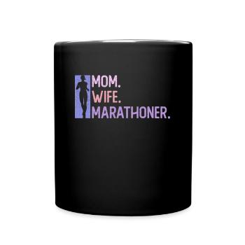 Mère. Femme. Marathonien. - Femmes - Mug uni - noir - Devant