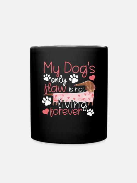 Le seul défaut de teckel de Chien Drôle Graphiques - Mug uni - noir