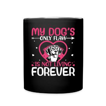Beagle Dog's Only Flaw Lustige Hundehalter - Tasse einfarbig - Schwarz - Vorne