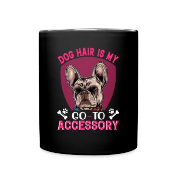 American Bulldog Dog Hair Is My - Full Colour Mug - black - Front
