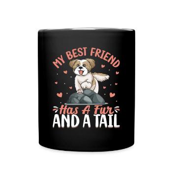 Shih Tzu Best Friend Has Fur And Tail - Full Colour Mug - black - Front