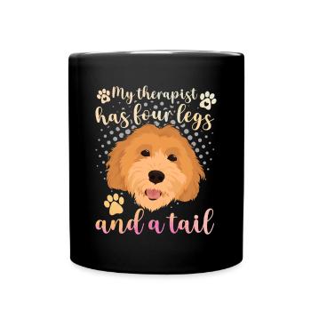 Goldendoodle Therapeut Hat Vier Beine Lustige - Tasse einfarbig - Schwarz - Vorne
