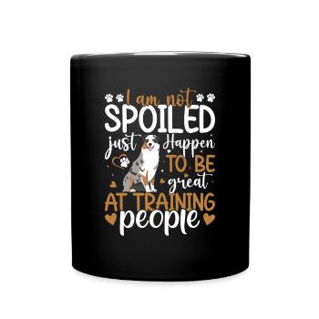 Australian Shepherd I Am Not Spoiled Fun Dog - Full Colour Mug - black - Front