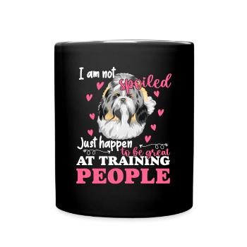 Shih Tzu I Am Not Spoiled Funny - Full Colour Mug - black - Front